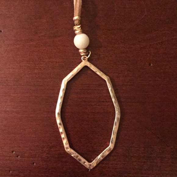 Gold Leather Necklace NWT!! - Picture 5 of 5